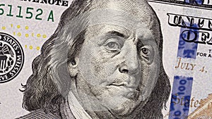 Smiling portrait of Benjamin Franklin