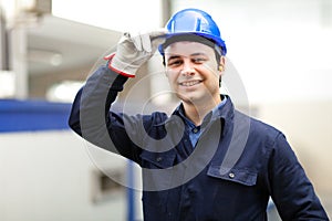 Smiling portrait of an electrician
