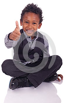 Smiling portrait of a small boy