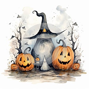 Smiling Pumpkin Illustration