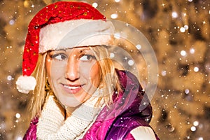 Smiling Santa Woman