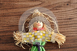 A smiling scarecrow