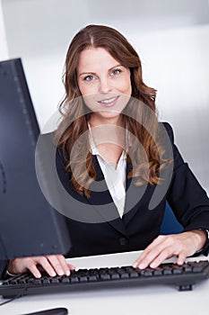 Smiling secretary or personal assistant