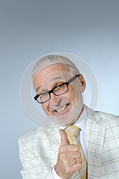 Smiling senior businessman