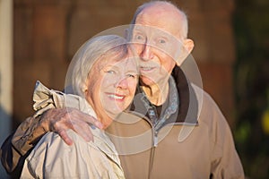 Smiling Senior Couple Outdoors