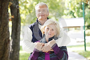 Smiling senior couple