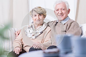 Smiling senior marriage