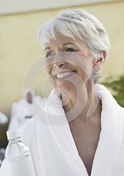 Smiling Senior Woman In Dayspa