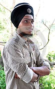 Smiling sikh boy