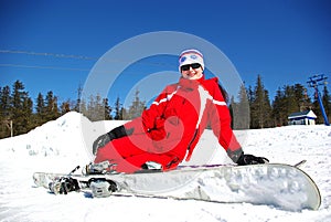 Smiling skier