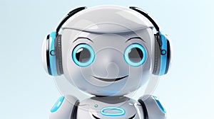 Smiling Smart Robot: 3d Cleaning Robot For Customer Support