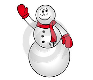 Smiling Snowman Clip Art 2