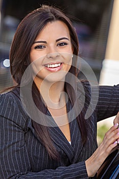 Smiling Successful Latina Hispanic Woman Businesswoman