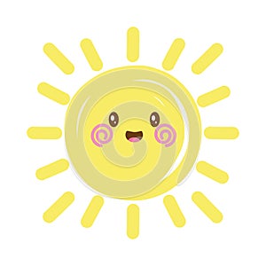 smiling sun kawaii