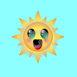 Smiling sun vector