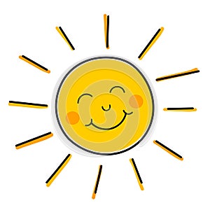 Smiling sun vector photo