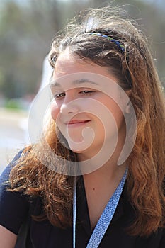 Smiling teen girl