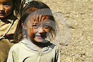 Smiling Tibetan Little Girl