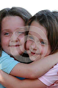 Smiling twins photo