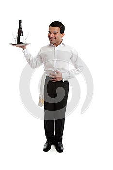 Smiling waiter or bartender photo