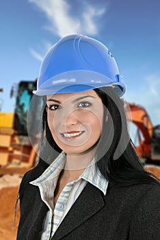 Smiling woman architect