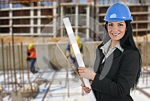 Smiling woman engineer