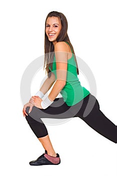 Smiling woman in fitness