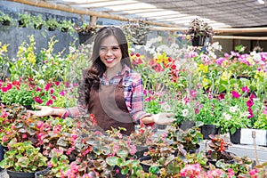Smiling Woman Florist photo