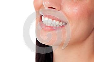 Smiling woman mouth with great teeth