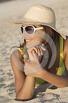 Smiling Woman in the sand