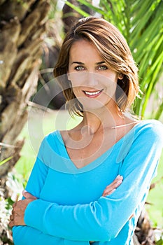 Smiling Woman in summer