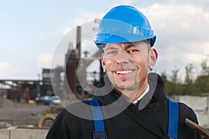 Smiling worker