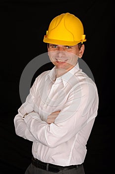 Smiling workman photo