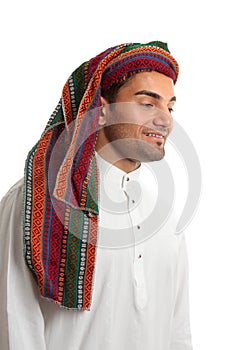 Smiling young arab man photo