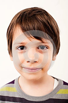 Smiling young boy portrait