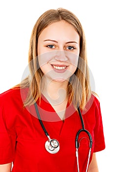 Smiling young female doctor