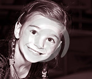 Smiling Young Girl / Tinted