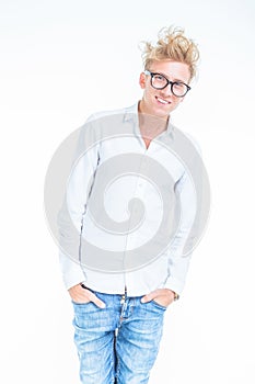 Smiling young man standing