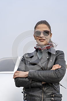 Smiling Young Woman Pilot