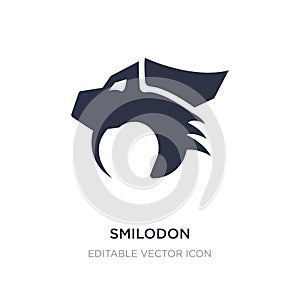 smilodon icon on white background. Simple element illustration from Animals concept