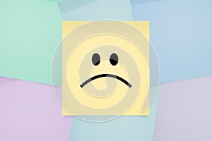 Smily Face Expression on Sticky Post photo