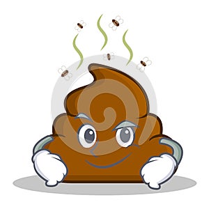 Smirking Poop emoticon character cartoon