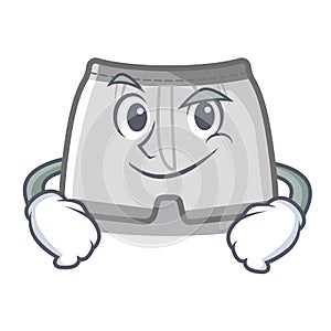 Smirking swimming trunks isolated with the mascot