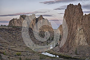 Smith Rock State Park before sunrise