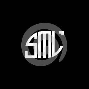 SML letter logo design on black background. SML creative initials letter logo concept. SML letter design