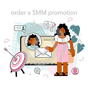 SMM manager online service or platform. Social media marketing