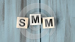 SMM - social media marketing - letter pices photo