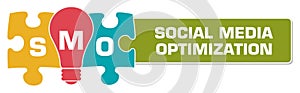 SMO - Social Media Optimization Colorful Bulb Puzzle Horizontal photo