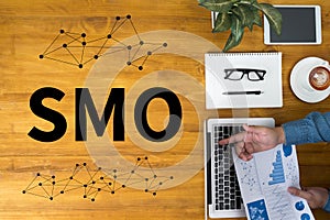 SMO Social Media Optimization Online, SMO - Multicolor photo