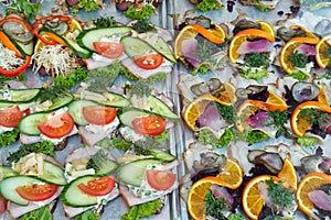 Smoerrebroed Danish open faced sandwiches